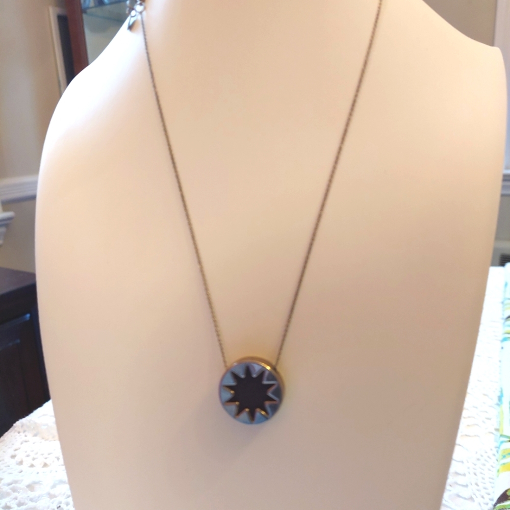 House of Harlow Necklace‎ Iconic Design Tagged Silvertone
